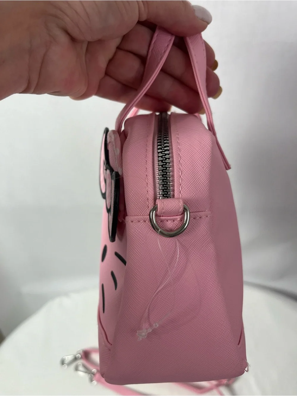Pink Hello Mini Satchel with removable strap